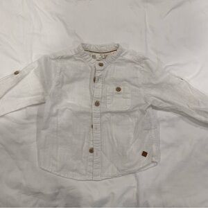 Zara Baby White Button Down Shirt - 12-18 Months